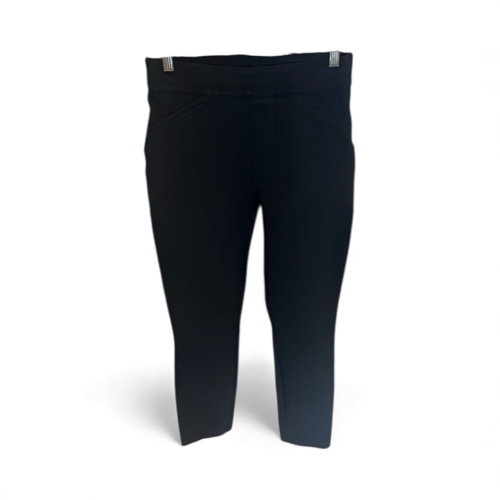 SPANX Black Ankle Cropped Pants with Elastic Waistband size Small Petite - Picture 2 of 14